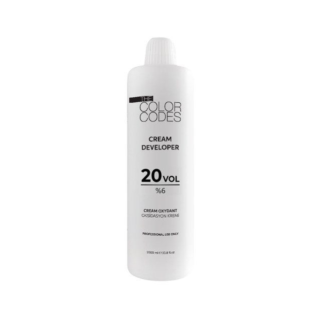 The Color Codes Cream Developer 20 Vol. 6% Oxidant 1000 ml