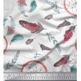 thumbnail image 1 of Soimoi Rayon Fabric Feather & Dream Catcher Home Decor Print Sewing Fabric Yard 56 Inch Wide, 1 of 3