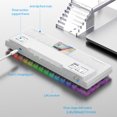 thumbnail image 4 of RGB Keyboard, Gasket Mount Transparent Mechanical Keyboard White Switch  for PC for, 4 of 7