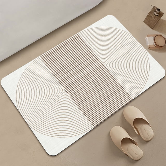 Yhmxh Bathroom Rugs Diatomite Floor Mat Household Bathroom Absorbent Door Mat Bathroom Diatomite Foot Mat Non Slip Floor Mat Absorbent Quick Drying Mat Living Room Rug Bath Mat