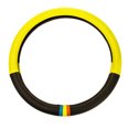 thumbnail image 1 of Universal Spectrum Microfiber Leather Steering Wheel Cover for Cars Trucks SUVs Yellow/Black, 1 of 6