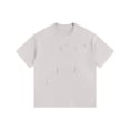 thumbnail image 1 of ShomPort Men's Short Sleeve T-Shirts Classic Short Sleeve Crewneck Tops Casual Holes Ripped Oversized Shirts, 1 of 2