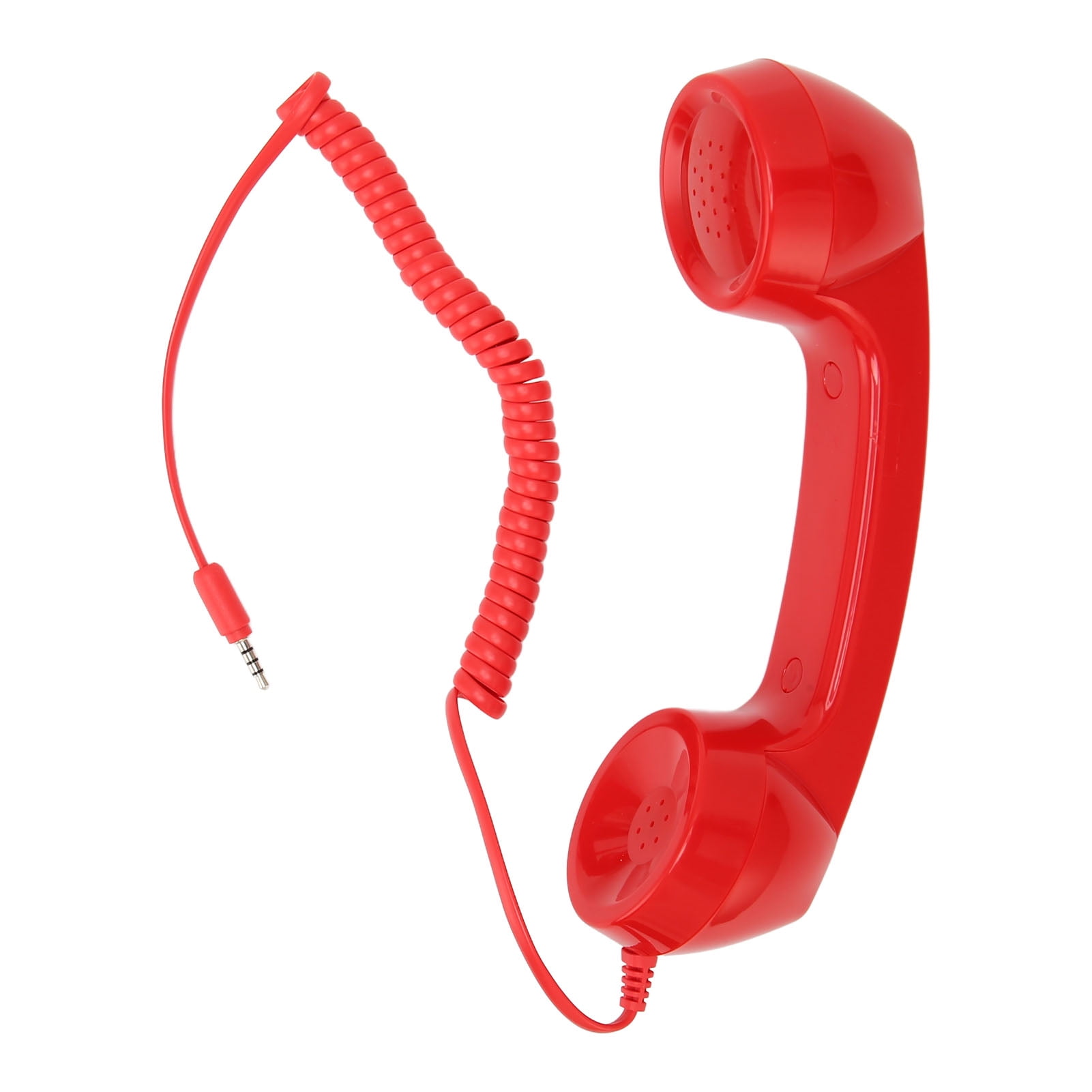 Handheld Cell Phone Receiver, Retro Phone Handset Radiation Proof Wired With Mic For Smartphones Pink,Black,White,Red