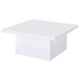 thumbnail image 4 of Coaster Devar Square Engineered Wood Coffee Table in White High Gloss, 4 of 8