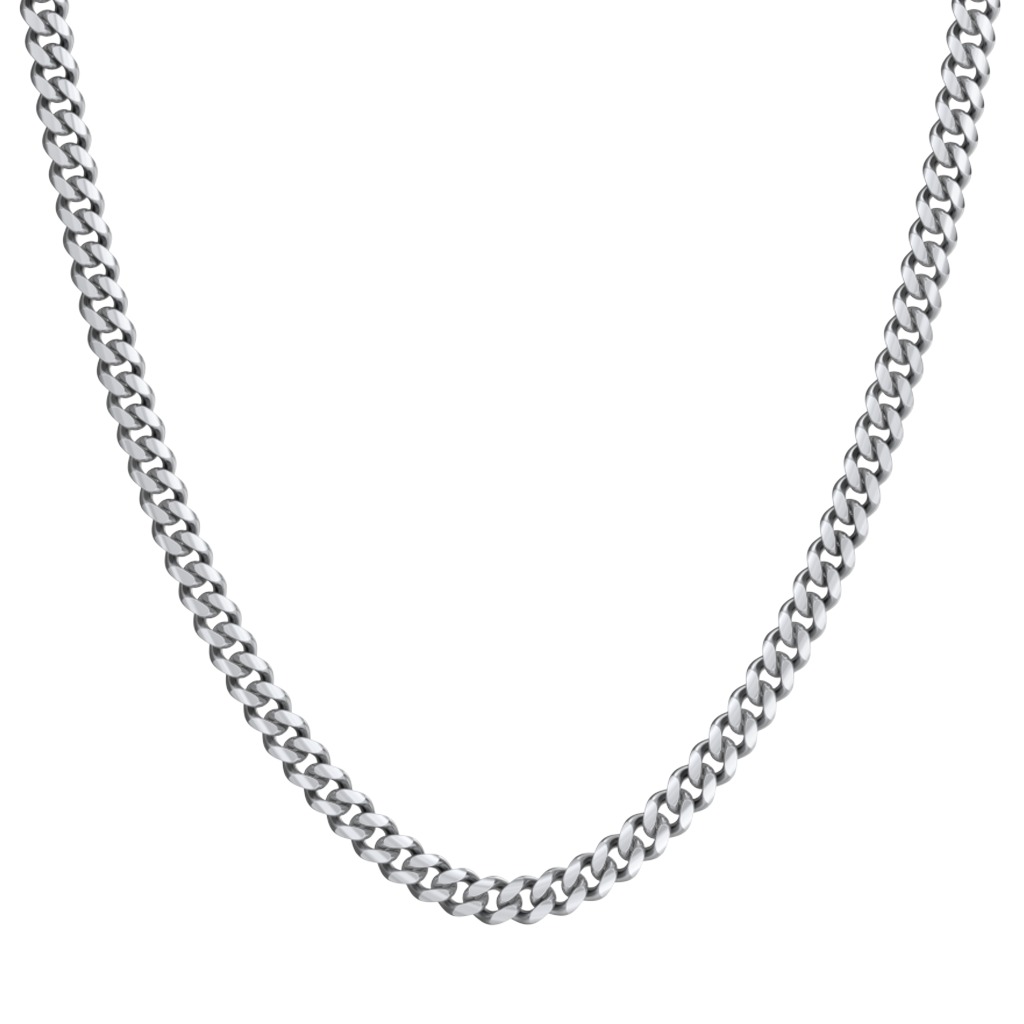 Men's 22" Cuban Chain Necklace in Stainless Steel - 8mm