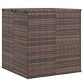 thumbnail image 1 of vidaXL Garden Cushion Box PE Rattan 100x97.5x104 cm Brown, 1 of 4