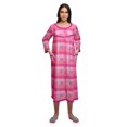 thumbnail image 4 of Moomaya Chemise de Nuit Boutonnée en Coton Imprimé pour Femmes, Robe de Nuit d'Allaitement, 4 of 5