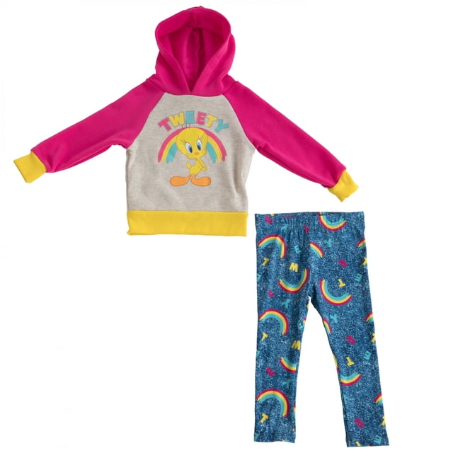Looney Tunes Tweety Bird Rainbow Infant 2-Piece Fleece Jacket Set-Toddler 2T