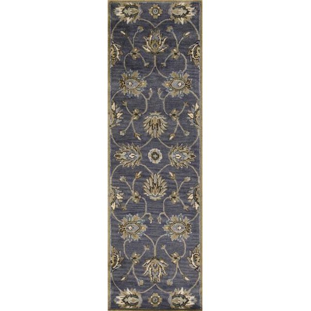HomeRoots 352324 2 ft. 3 in. x 7 ft. 6 in. Runner Wool Midnight Area Rug