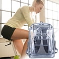 thumbnail image 1 of EQWLJWE Clear Backpack,Clear Backpack School Bag,Large PVC Laptop Transparent Backpack See Through Backpack for Sports,Work,Stadium,Travel,College, 1 of 1