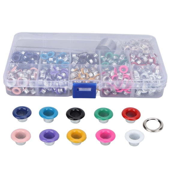 Grommet Tool Kit, Eyelets Set Convenient Storage Easy Installation 2 Size  For Clothing Modification For Leather Crafts 6mm
