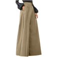 thumbnail image 1 of Timegard Dress Pants for Womens High Waisted Button Wide Leg Ruched Business Casual Trousers with Pockets, 1 of 6