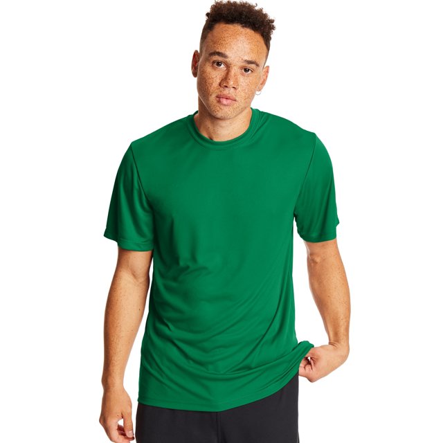 Hanes Mens Sport Cool DRI Performance Tee 2-Pack, L, Kelly Green