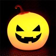 thumbnail image 1 of TopLLC Lampe de Nuit en Silicone Télécommandée, Lanterne Citrouille Halloween USB Lampe de Charge Colorée Lampe de Nuit de Vacances, 1 of 5