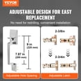 thumbnail image 2 of VEVOR Double Door Handle Set Double Door Lock Set Satin Nickel Square Door Lever, 2 of 9