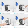 thumbnail image 4 of Mini Air Conditioner Fan, Portable Air Cooler Humidifier Desktop Spray Cooling Fan Personal Evaporative Air Cooler with 480ml Water Tank | 3 Wind Speed | 7 Colors LED Light , for Home Room Office, 4 of 6