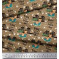 thumbnail image 2 of Soimoi Silk Fabric Swimming Pool,Cartoon & Buildings Architectural Printed Craft Fabric by the Yard 42 Inch Wide, 2 of 3