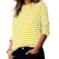 thumbnail image 3 of Timegard Hauts pour Femmes à Rayures à Manches Longues Col Ras du Cou Blouse Ample et Confortable Hauts Habillés Décontractés Vêtements d'Automne, 3 of 8
