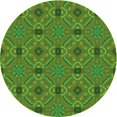 thumbnail image 1 of Ahgly Tapis d'Intérieur Lavable en Machine Rond Vert Algue, 5 Pieds Rond, 1 of 7
