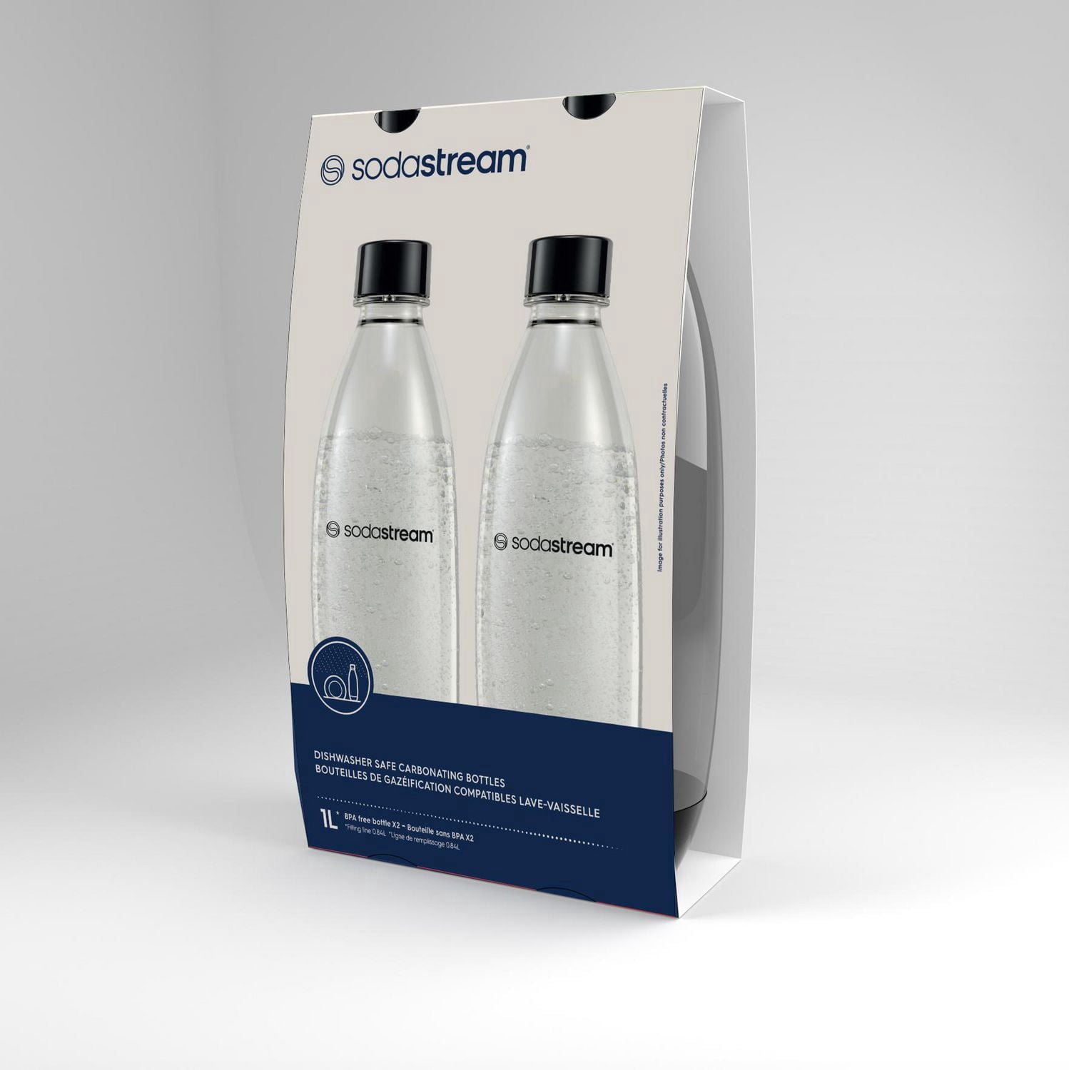 Ensemble de deux bouteilles de 1L Fuse (noir) - Va au lave-vaisselle