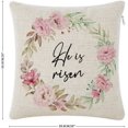 thumbnail image 2 of "He is Risen" 18x18 Decorative Square Pillowcases with Zipper Closure Linen Cushion Cover for Sofa Couch Bed and Car Decor, 2 of 6