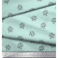thumbnail image 2 of Soimoi Green Silk Fabric Tribal Skull Fabric Prints By Yard 42 Inch Wide, 2 of 5