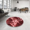thumbnail image 4 of Ahgly Company Tapis d'Intérieur Lavable en Machine Carré Rouge Foncé, 3 Pieds Carré, 4 of 7