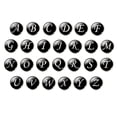 thumbnail image 4 of pitrice 1 Pair Men's Letter Cufflink Wedding Formal Initial Alphabet Stainless Steel Cufflink, Letter W, 4 of 8