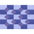 thumbnail image 1 of Ahgly Company Tapis Rectangulaire d'Intérieur Lavable en Machine Bleu Transitionnel, 3 Pieds x 5 Pieds, 1 of 7