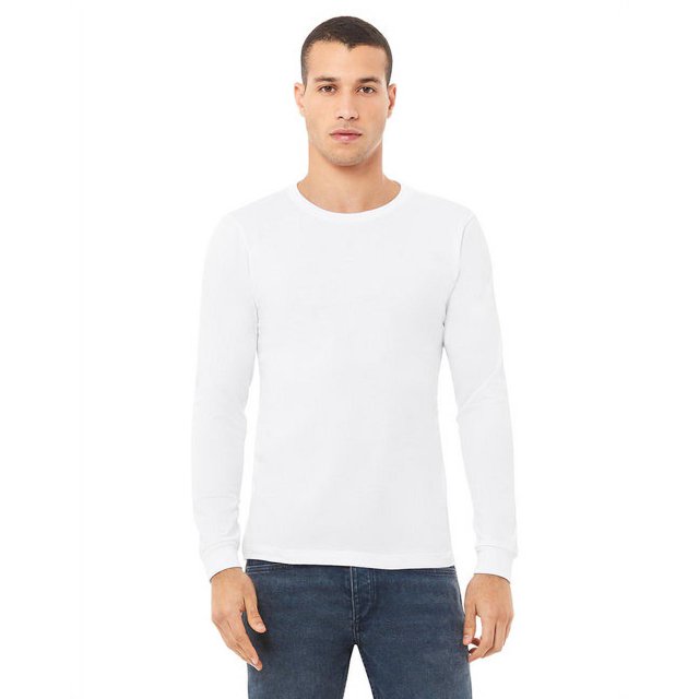 Bella Canvas T-Shirt Unisexe à Manches Longues Blanc m