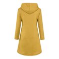thumbnail image 5 of cfhntfmh Robes Chandails pour Femmes Confortables à Manches Longues Robe à Capuche Surdimensionnée Automne Douce Couleur Unie Robe Mini avec Poches, 5 of 5