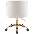 thumbnail image 4 of Meridian Furniture Arden Swivel Adjustable Cream Velvet and Gold Office Chair, 4 of 10