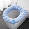 thumbnail image 1 of Solid-Colour Toilet Seat Cushion, Comfortable and Warm Cover with Stretchable Design, Hygienic Protector for Standard Round or Elongated Toilets, Easy to Clean, 1 of 1