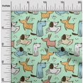 thumbnail image 2 of oneOone Polyester Spandex Light Mint Green Fabric Dog Cartoon Craft Projects Decor Fabric Printed By The Yard 56 Inch Wide-7V, 2 of 5