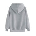 thumbnail image 5 of MeetoTime Sweat à Capuche pour Femmes Automne Basique Imprimé en Polaire Manches Longues avec Poches, 5 of 5