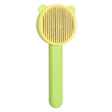 Cat Brush, Cats Pet Grooming Comb 60 Bending Needle Self Cleaning Hair Brush For Cats Dogs Comfortable Grip