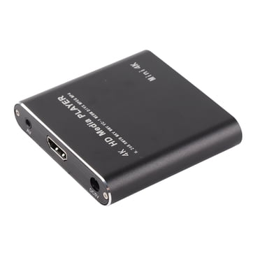 Lecteur Vidéo 4K HD Mini Lecteur Multimédia en Continu pour Interface Multimédia HD Cartes de Stockage USB, Lecture PPT PDF, Vidéo 2K/4K, sous-Titres, Stockage 4G Intégré