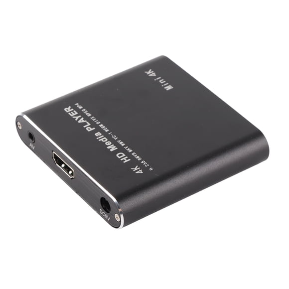 4K HD Video Player Mini Streaming Media Player for HD Multimedia Interface USB Storage Cards, PPT PDF Playback, 2K/4K Video, Subtitles, Builtin 4G Storage