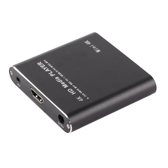 4K HD Video Player Mini Streaming Media Player for HD Multimedia Interface USB Storage Cards, PPT PDF Playback, 2K/4K Video, Subtitles, Builtin 4G Storage