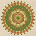 thumbnail image 1 of Ahgly Tapis d'Intérieur Lavable en Machine Carré Transitionnel Marron Or, 4 Pieds Carré, 1 of 7