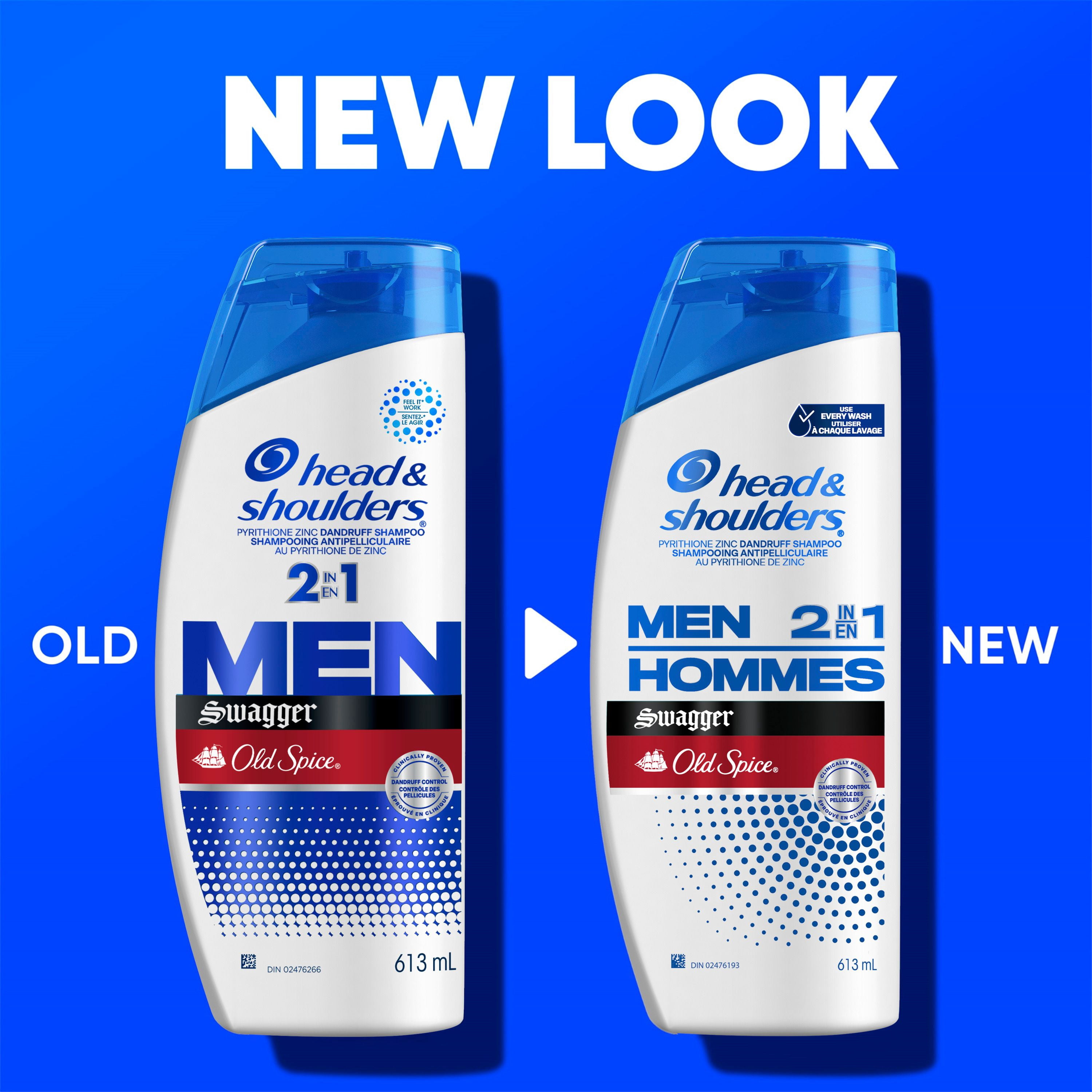 Head and Shoulders Mens 2 1 Dandruff Shampoo Conditioner, Anti-Dandruff Treatment, Old Spice Swagger for Daily Use, Paraben Free, 835ML