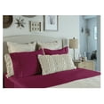 thumbnail image 2 of Comfy Bamboo World Ensemble de Draps Brodés 9900 Series, Taille Simple, Rouge, 2 of 5