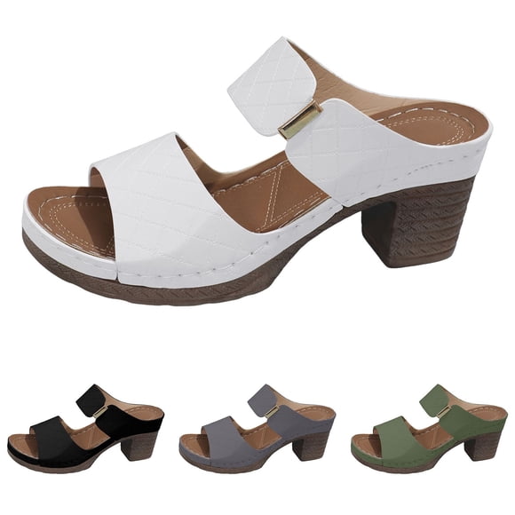 Sandales Compensées à Plateforme pour Femmes, Élégantes d'Été, Décontractées, à Bout Ouvert, Mules Confortables, Claquettes, Pantoufles Respirantes, Vacances, Chaussures d'Été Habillées, Vert, Taille 9