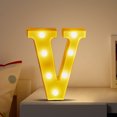 thumbnail image 5 of TopLLC Christmas Decor LED Letter Lights Sign Light Up For Home Party Wedding Decoration Light Up Letters Alphabet Letter Sign Battery Powered For Christmas Birthday Party Decoration warning light, 5 of 5