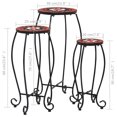 thumbnail image 4 of vidaXL Mosaic Tables 3 pcs Terracotta and White Ceramic, 4 of 5