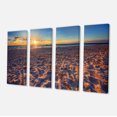 thumbnail image 2 of Trodden Sandy Beach at Sunset - Seashore Canvas Art Print, 2 of 3