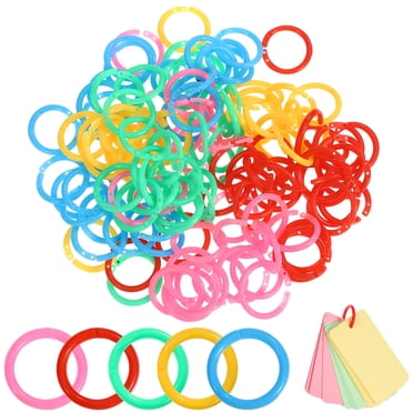 MIANGASTORE 120pcs Loose Leaf Binder Rings Easy To Open Binder Rings Notebook Rings Colorful Binder Rings Binder Supplies