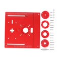 thumbnail image 3 of GROWTH TANK Plaque d'Insertion pour Table de Routeur, Planche Rabattable pour Fraisage en Bois, Accessoire 9.6x9.4 Pouces, Résistant à l'Usure pour Bancs de Menuiserie, Alliage d'Aluminium, Rouge, 3 of 9