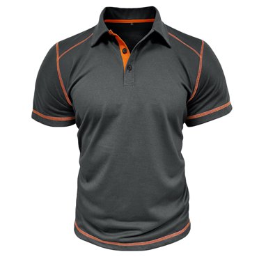 Besolor Men's Workout Tops Lapel Collar Button up Short Sleeve Wicking Golf Shirts Casual Summer Sports Blouse