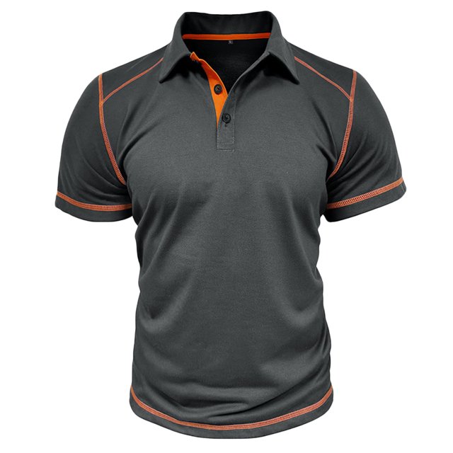 Penkiiy Men's Quick-Dry Short Sleeve Athletic Performance Pullover Shirt 2XL Dark Gray
